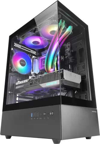Boitier Moyen Tour ATX Mars Gaming MC-XO RGB avec panneaux vitrés (Noir)