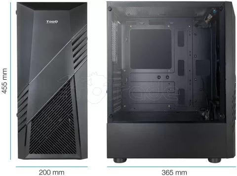 Boitier Moyen Tour ATX TooQ BioHazard TQGCC102 RGB avec panneau vitré (Noir)