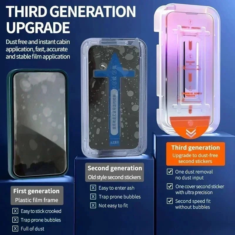 Protection Verre Trempé Anti Espion avec Installateur - iPhone 14