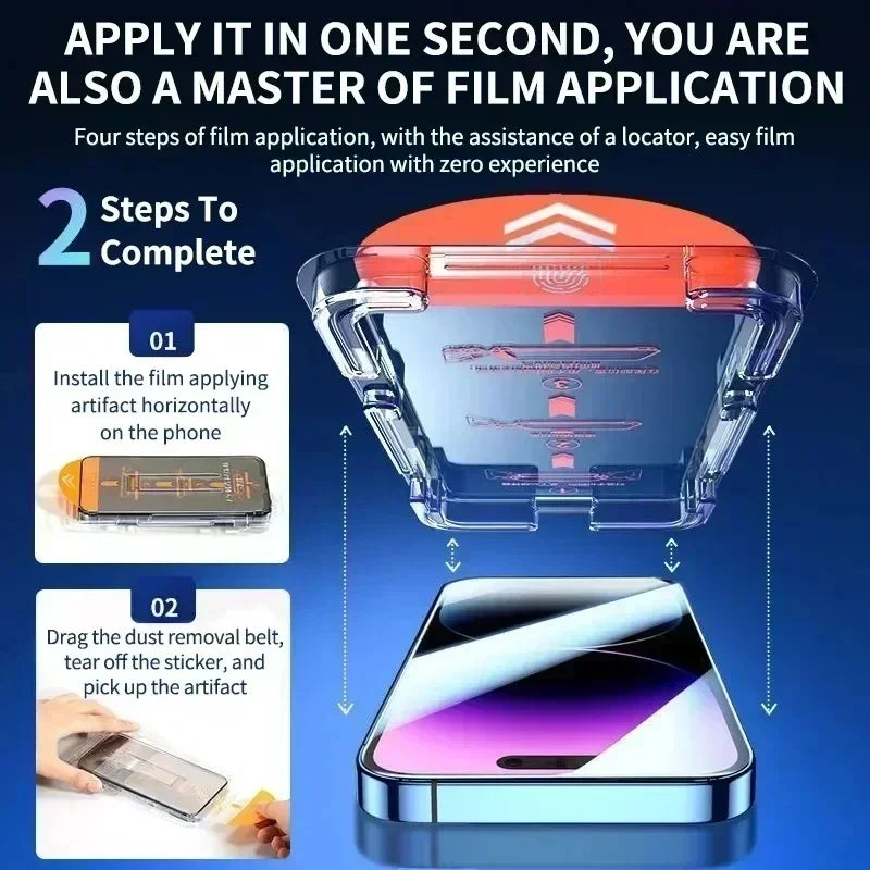 Protection Verre Trempé Anti Espion avec Installateur - iPhone XR