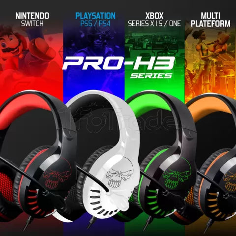 Casque Gamer filaire Spirit of Gamer Pro H3 PlayStation Edition (Noir/Blanc)
