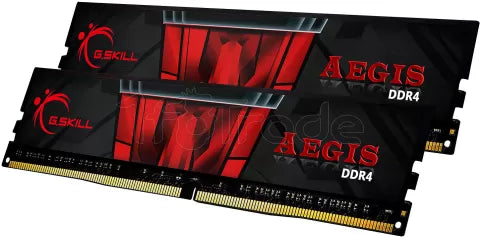Kit Barrettes mémoire 16Go (2x8Go) DIMM DDR4 G.Skill Aegis 3000Mhz (Noir et Rouge)