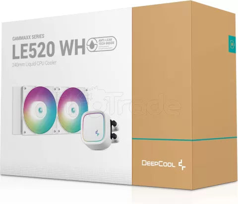 Kit Watercooling AIO DeepCool LE520 RGB - 240mm (Blanc)