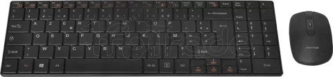 Pack 2en1 (Clavier/Souris) sans fil Advance Slim Compact (Noir)