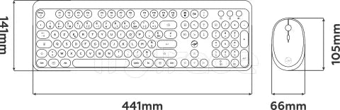 Pack 2en1 (Clavier/Souris) sans fil Mobility Lab Pure Color (Bleu)